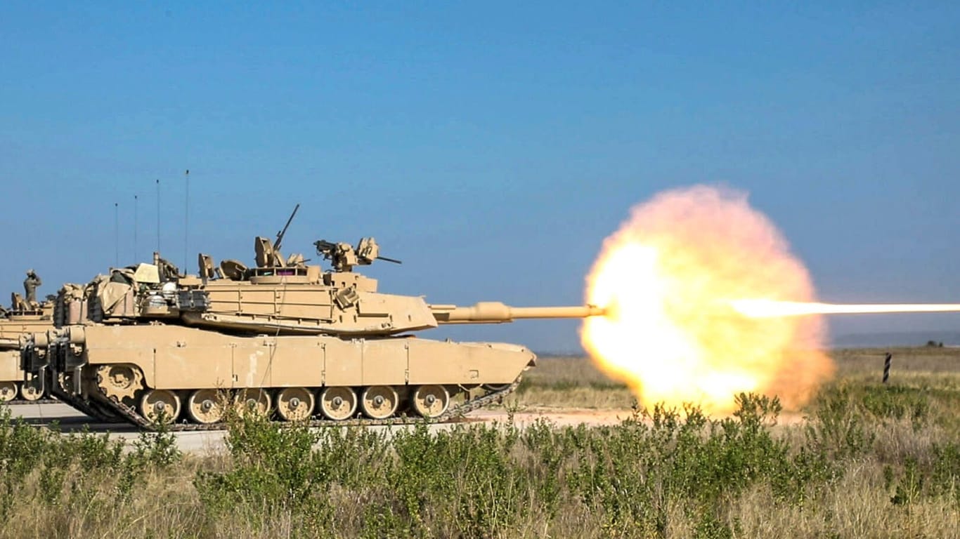 Kampfpanzer M1 Abrams bei einer Übung im US-Bundesstaat Florida.
