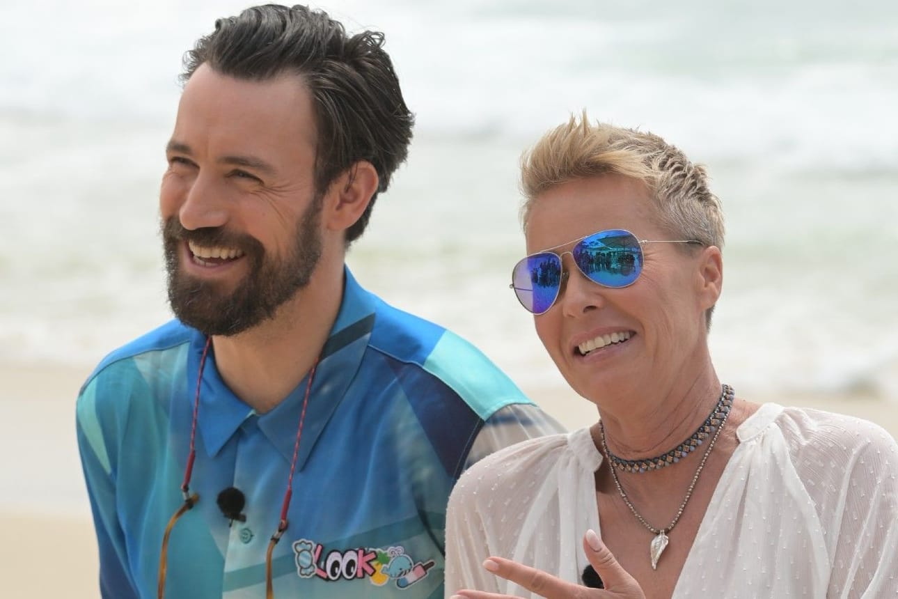 Jan Köppen und Sonja Zietlow: Das neue Moderationsduo am Strand Australiens.