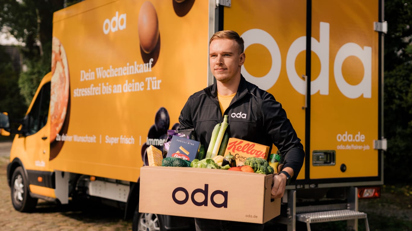 Pressebild des norwegischen Supermarktes Oda: Wird es ein Amazon für Butter, Milch und Klopapier?