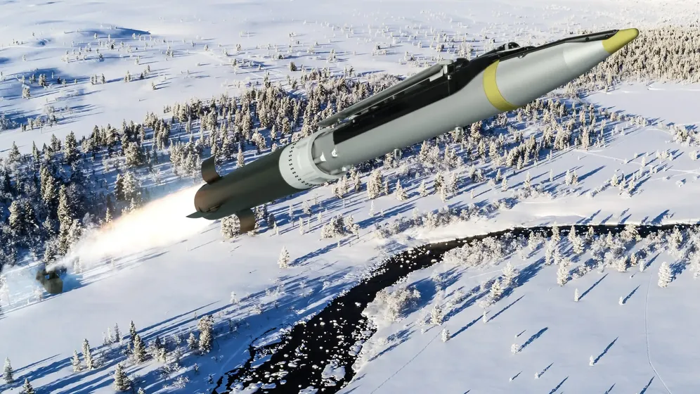 Eine GLSDB-Rakete in einer Illustration des Mitentwicklers Saab.