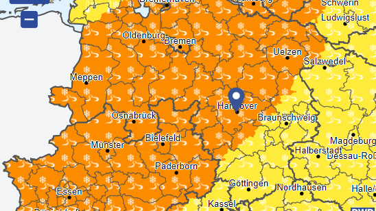 Im Norden und Westen ist mit Glätte zu rechnen.