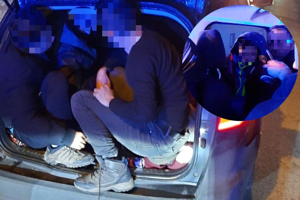 Die Beamten fanden im Ford insgesamt 11 Personen aus der Türkei und aus Afghanistan vor.