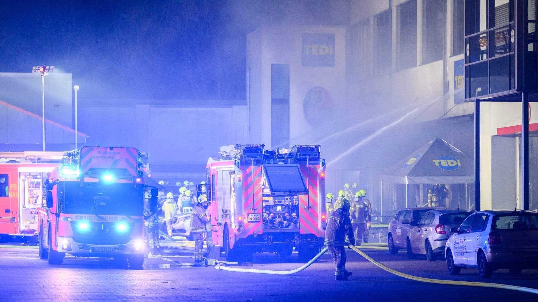 Brand Tedi-Markt in Hannover