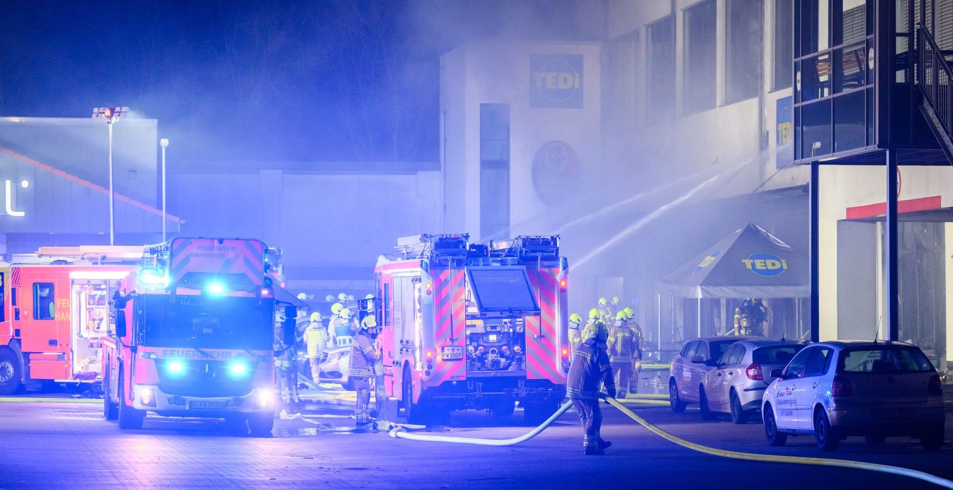 Brand Tedi-Markt in Hannover