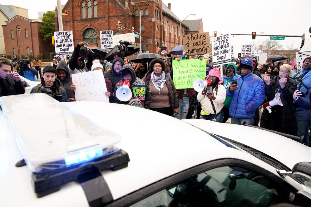 Menschen in Memphis protestieren gegen Polizeigewalt (Archivbild): Eine Sondereinheit wurde jetzt aufgelöst.
