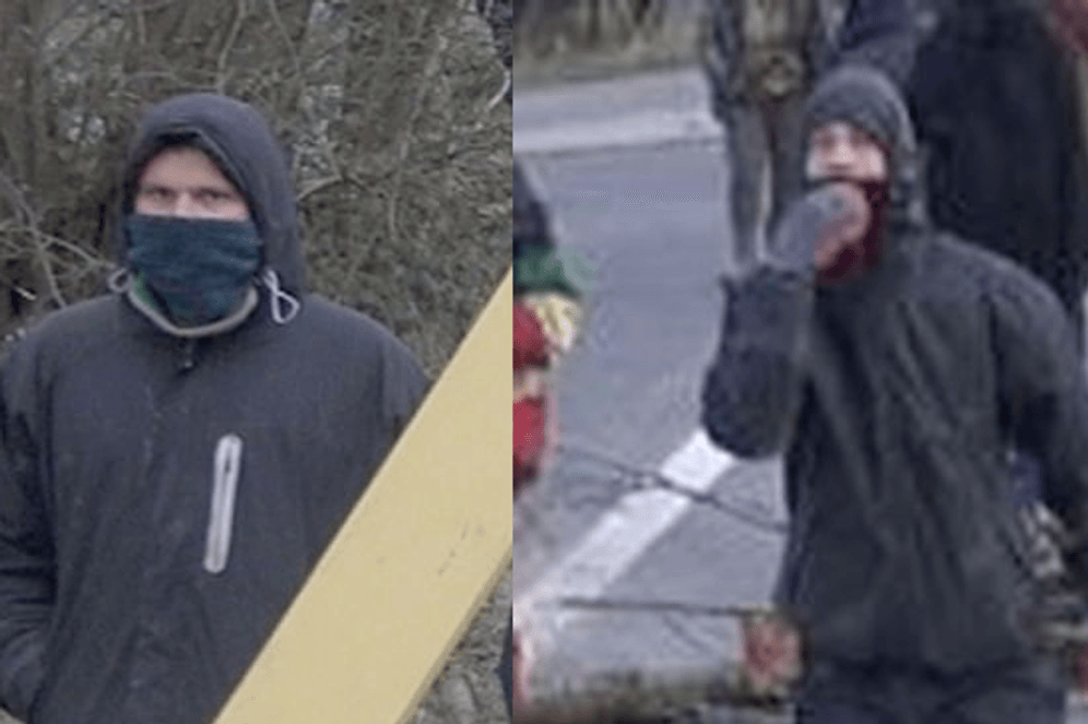 Fahndung: Die Polizei sucht unter anderem nach diesen beiden Tatverdächtigen.