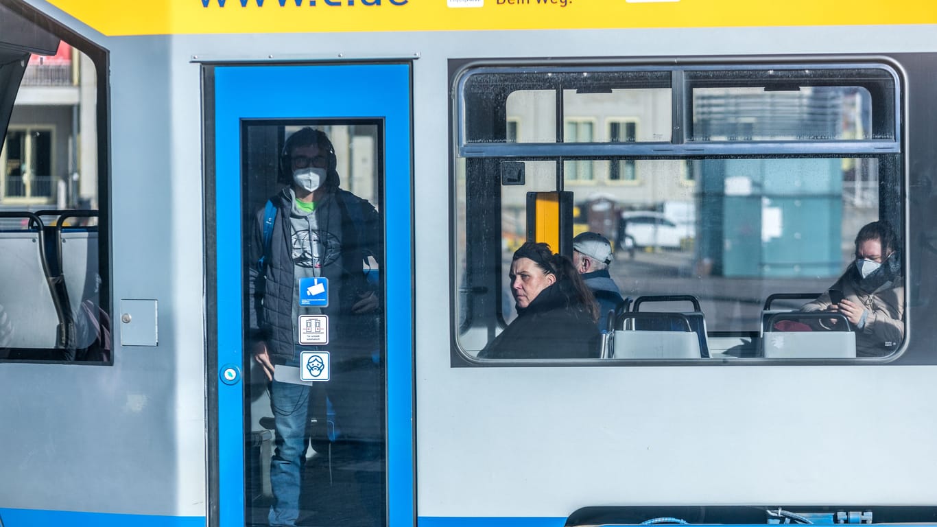 Straßenbahn in Leipzig am 16. Januar: