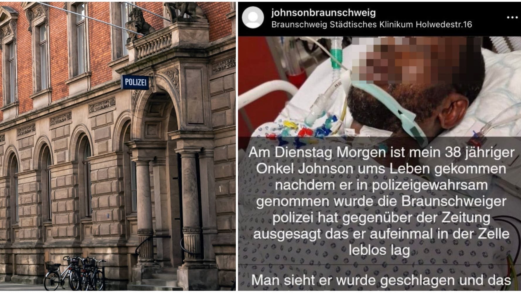 Auf einer Polizeiwache in Braunschweig wurde ein Mann festgehalten (Montage): Im Internet kursieren nun schwere, anonyme Vorwürfe gegen Polizeibeamte.