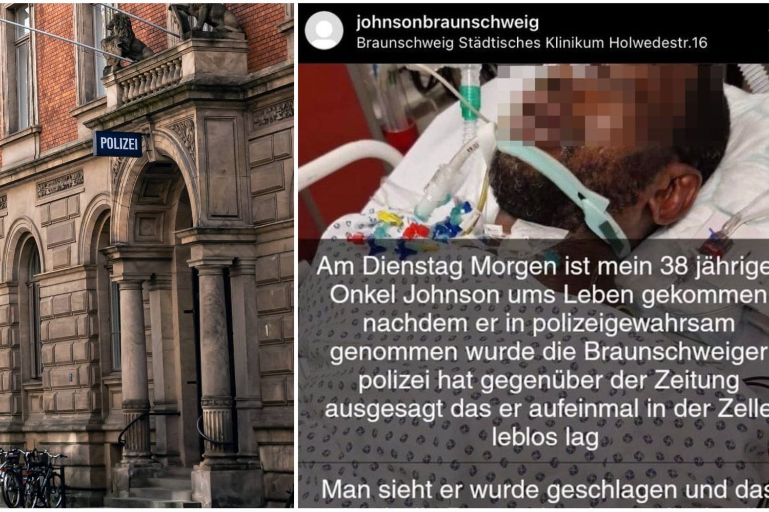 Auf einer Polizeiwache in Braunschweig wurde ein Mann festgehalten (Montage): Im Internet kursieren nun schwere, anonyme Vorwürfe gegen Polizeibeamte.