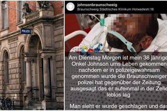 Auf einer Polizeiwache in Braunschweig wurde ein Mann festgehalten (Montage): Im Internet kursieren nun schwere, anonyme Vorwürfe gegen Polizeibeamte.
