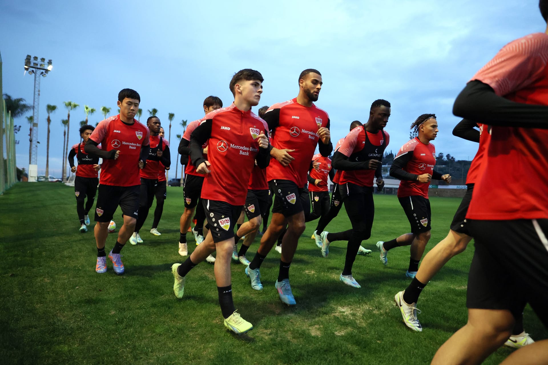 Trainingseinheit des VfB Stuttgart: Im Trainingslager in Marbella macht sich der Bundesligist fit für die Rückrunde.