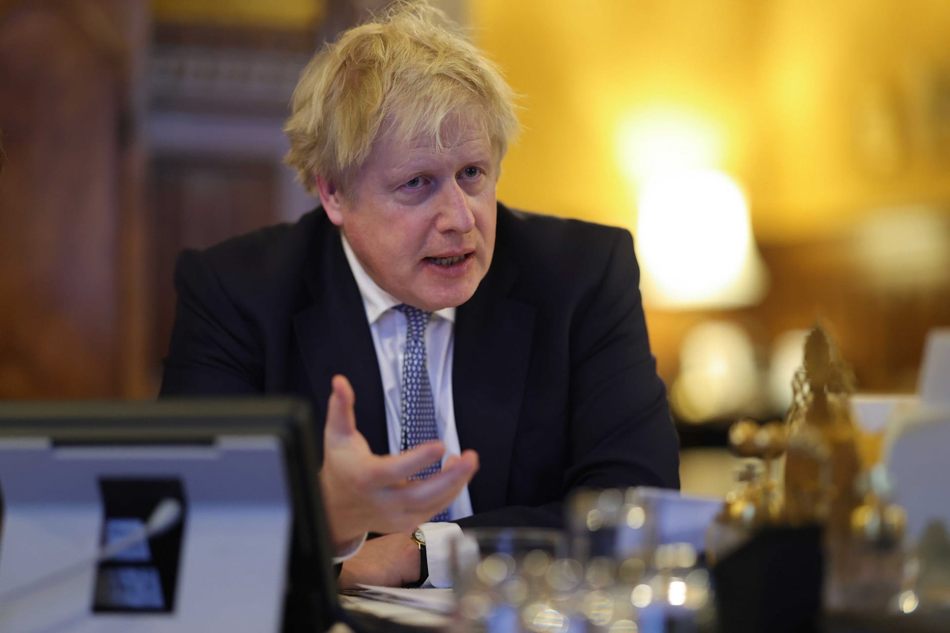 Boris Johnson (Archivbild): Hat der russische Präsident ihm mit Raketen gedroht?