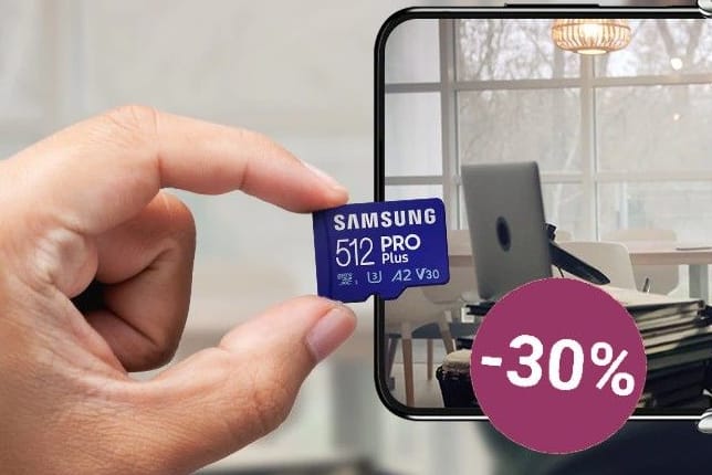 Sichern Sie sich heute die schnelle und sichere MicroSD-Karte Pro Plus von Samsung zum Tiefpreis.