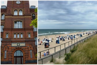 Blick auf das Landgericht Flensburg und den Strand von Sylt: Wo andere Urlaub machen, hat sich 2016 eine schreckliche Tat ereignet.