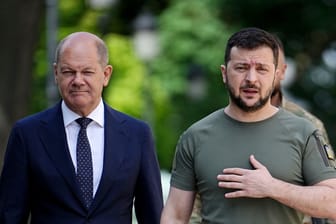 Bundeskanzler Scholz und ukrainischer Präsident Selenskyj