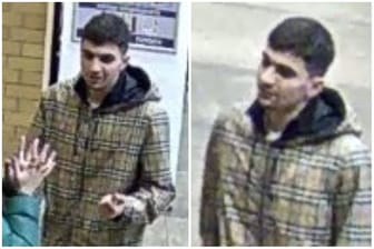 Bilder des Täters (Collage): Die Polizei sucht diesen Mann.