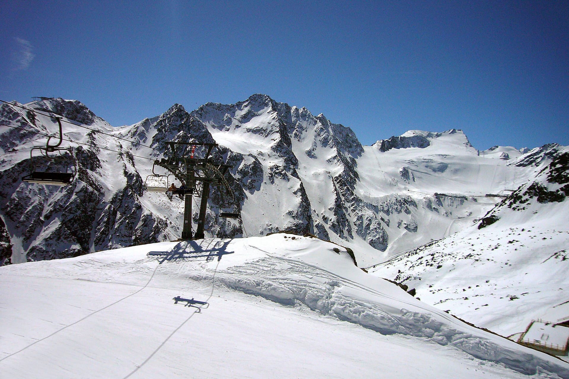 Das Skigebiet Giggijoch bei Sölden im Ötztal: In diesem Tiroler Wintersportgebiet ereigneten sich die Zusammenstöße.