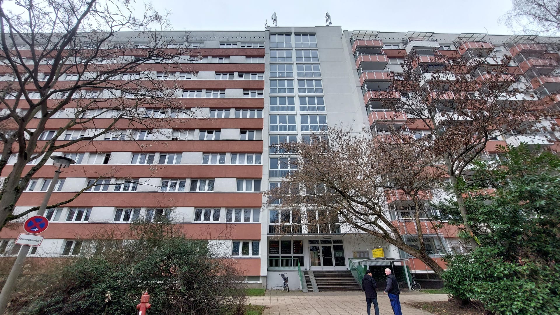 Der Plattenbau "Lange Lene" in Leipzig: Hier soll die Entführung passiert sein.