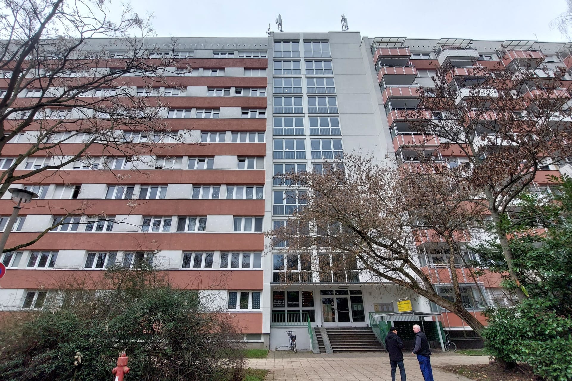 Der Plattenbau "Lange Lene" in Leipzig: Hier soll die Entführung passiert sein.