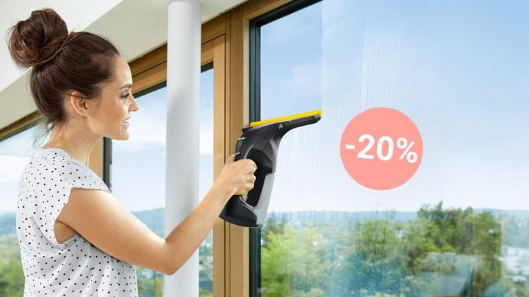 Sichern Sie sich heute den praktischen Akku-Fenstersauger von Kärcher zum Schnäppchenpreis.
