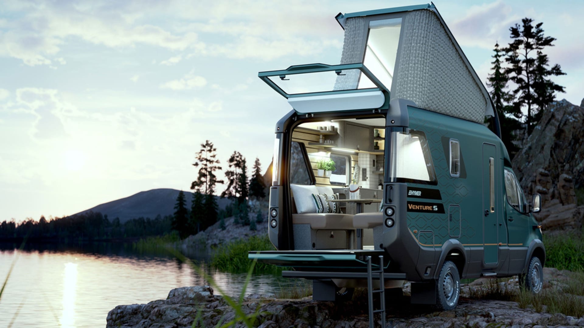 Hymer: Der Venture S hat einen Balkon.