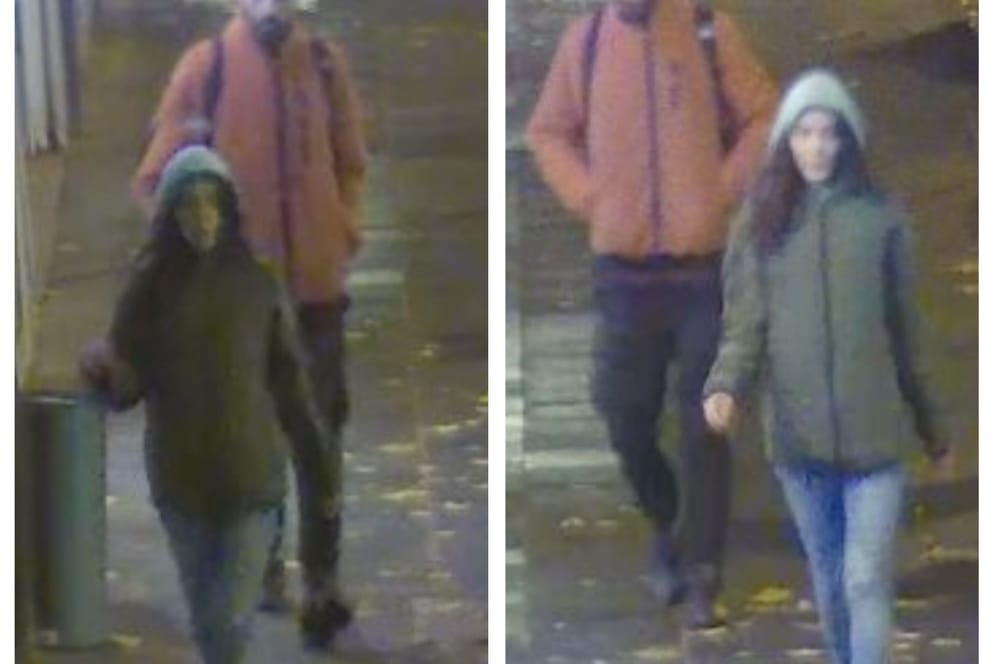 Bildern aus der polizeilichen Videobeobachtung: Nach einem Raubüberfall in Kalk sucht die Polizei diese Frau und diesen Mann.