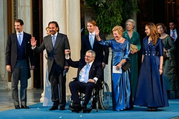 Konstantin II. mit seiner Familie im Herbst 2021.