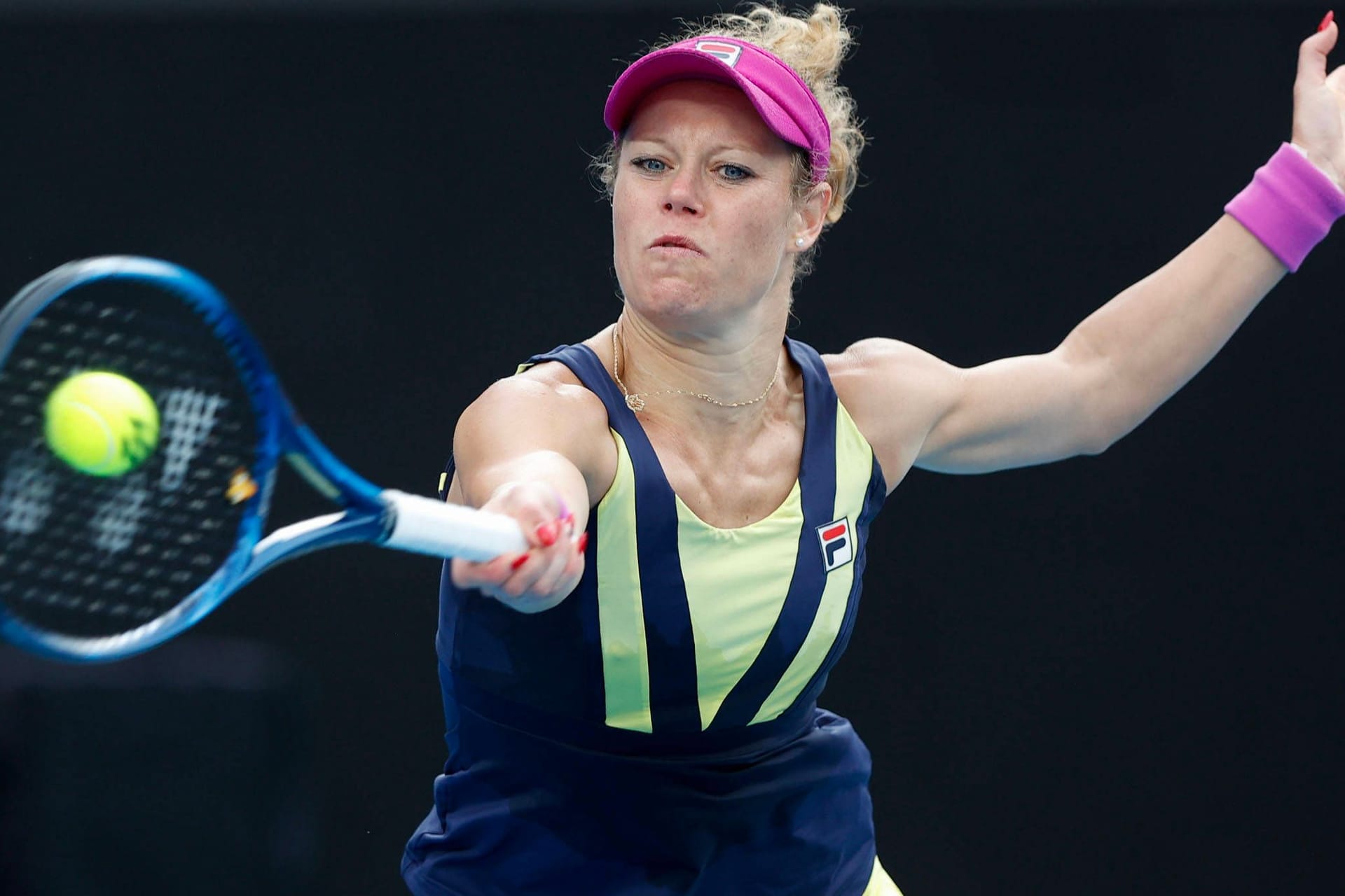 Nach großem Kampf gescheitert: Laura Siegemund im Match gegen Caroline Garcia.