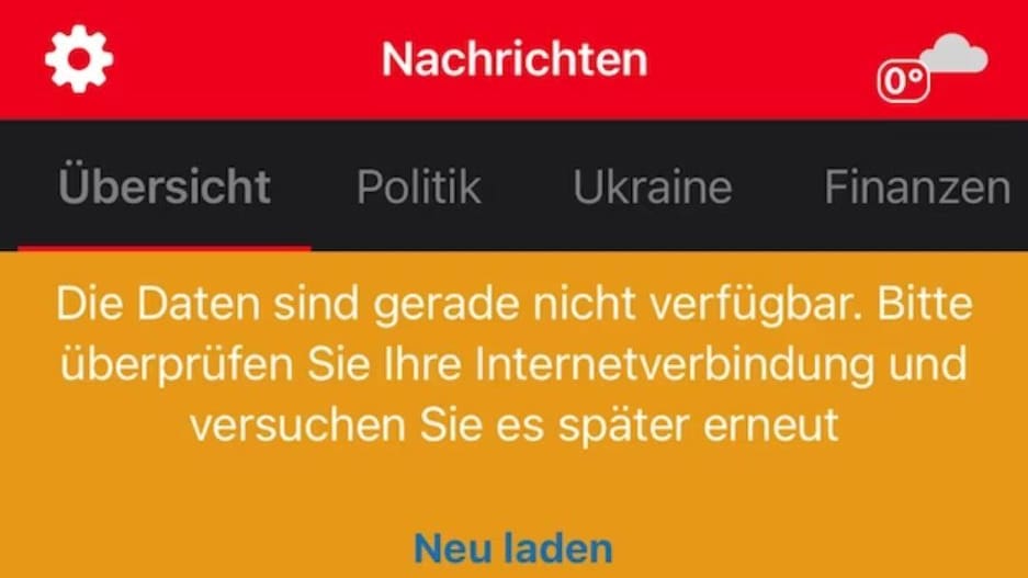 Focus online: Eine technische Störung legte das Nachrichtenportal für kurze Zeit lahm.