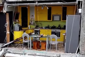 Aufnahmen aus Dnipro: Einer gelben Küche kommt eine besondere Bedeutung im Ukraine-Krieg zu.