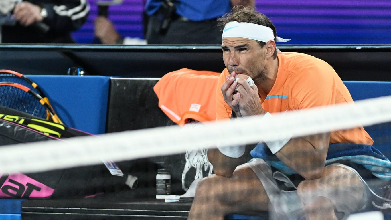 Rafael Nadal: Er verletzte sich Ende des zweiten Satzes.