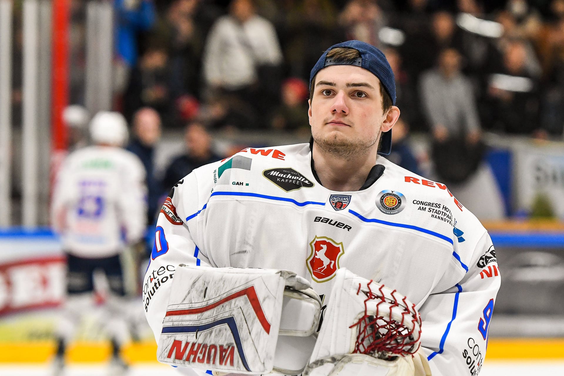 Indians-Keeper Jan Dalgic auf dem Eis (Archivbild): An seinem 25. Geburtstag bekam der Sportler seine schlimme Diagnose.