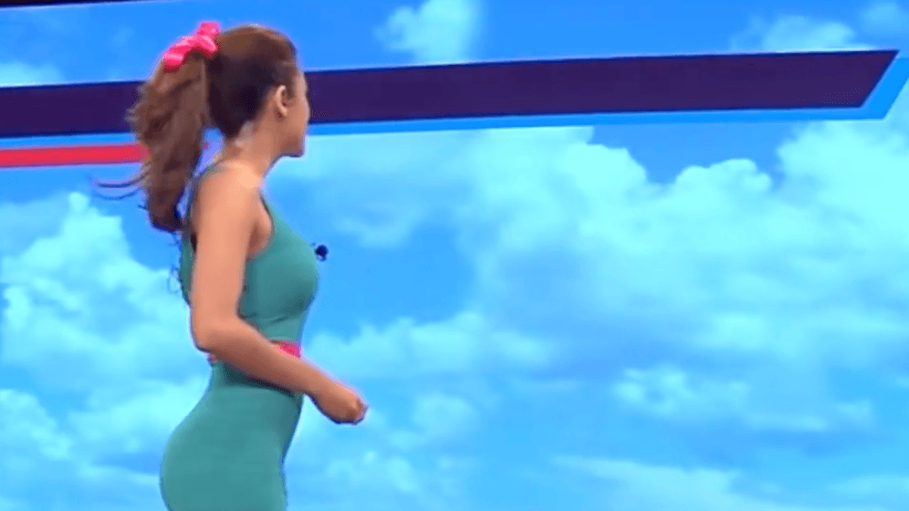 Freizügig: Diese Moderatorin zeigt nicht nur die Wetteraussichten.