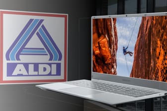 Medion-Notebook vor Aldi-Nord-Logo: Ist das Angebot seinen Preis wert?