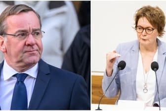 Der neue Verteidigungsminister Boris Pistorius und Niedersachsens Gesundheitsministerin Daniela Behrens (beide SPD) (Collage): Vorläufig soll Behrens in Niedersachsen Pistorius Lücke füllen.