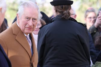 König Charles III: Der britische Monarch besuchte am Sonntagmorgen einen Gottesdienst.