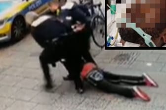 Szene aus dem Video: Der 38-Jährige wird über den Boden geschleift.