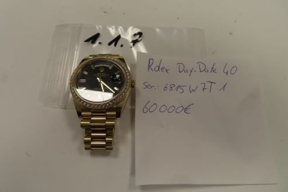 Eine bei der Bande sichergestellte, gestohlene Rolex: Wer vermisst seine Uhr?