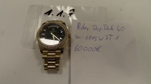 Eine bei der Bande sichergestellte, gestohlene Rolex: Wer vermisst seine Uhr? Eine bei der Bande sichergestellte, gestohlene Rolex: Wer vermisst seine Uhr?