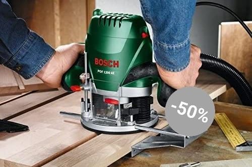 Bosch-Werkzeug im Angebot: Die Oberfräse POF 1200 AE von Bosch überzeugt mit einem guten Preis-Leistungs-Verhältnis.