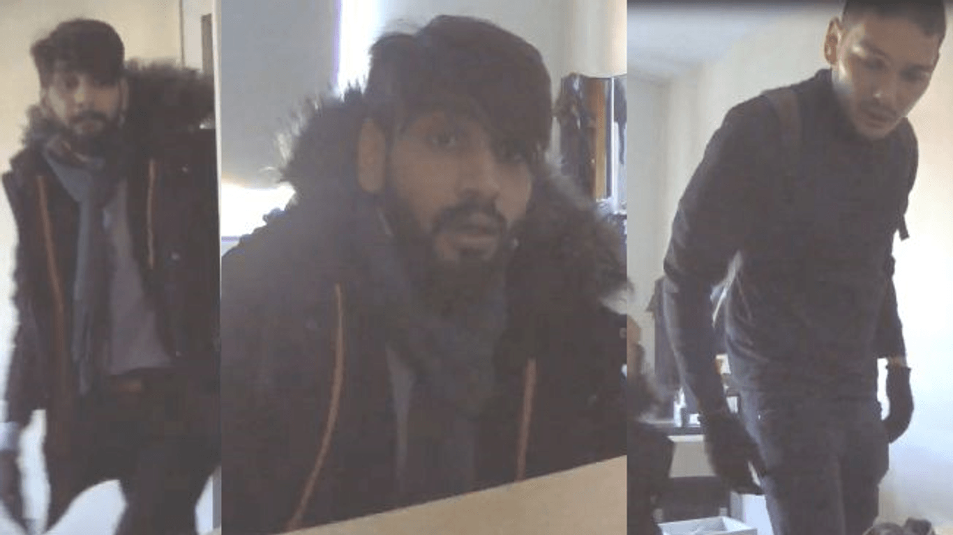 Fotofahndung: Die Kölner Polizei sucht nach diesen beiden Männern.
