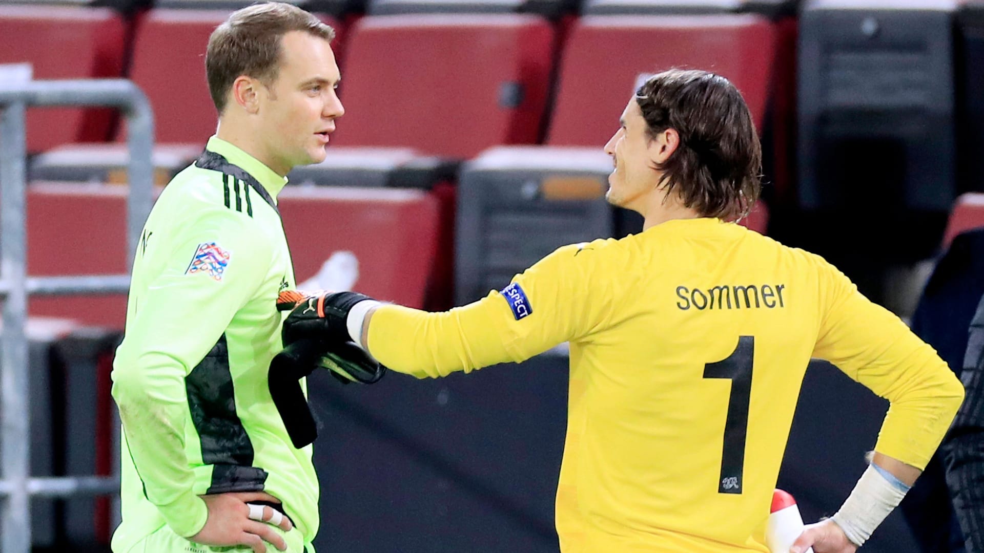 Manuel Neuer (l.) und Yann Sommer: Die beiden Nationaltorhüter sind beim FC Bayern von nun an Teamkollegen und Konkurrenten.