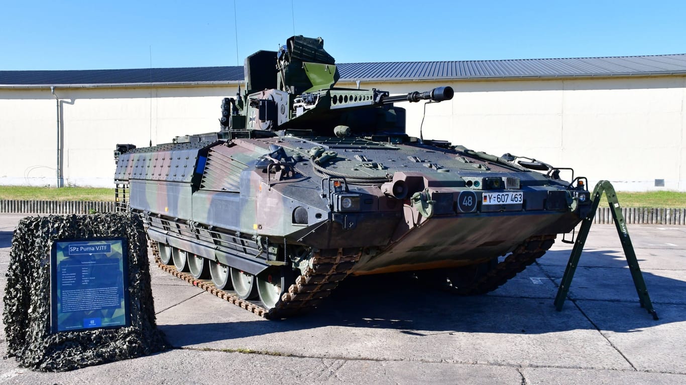 Schützenpanzer Puma der Bundeswehr: Der Panzer wird von der Firma Rheinmetall hergestellt.