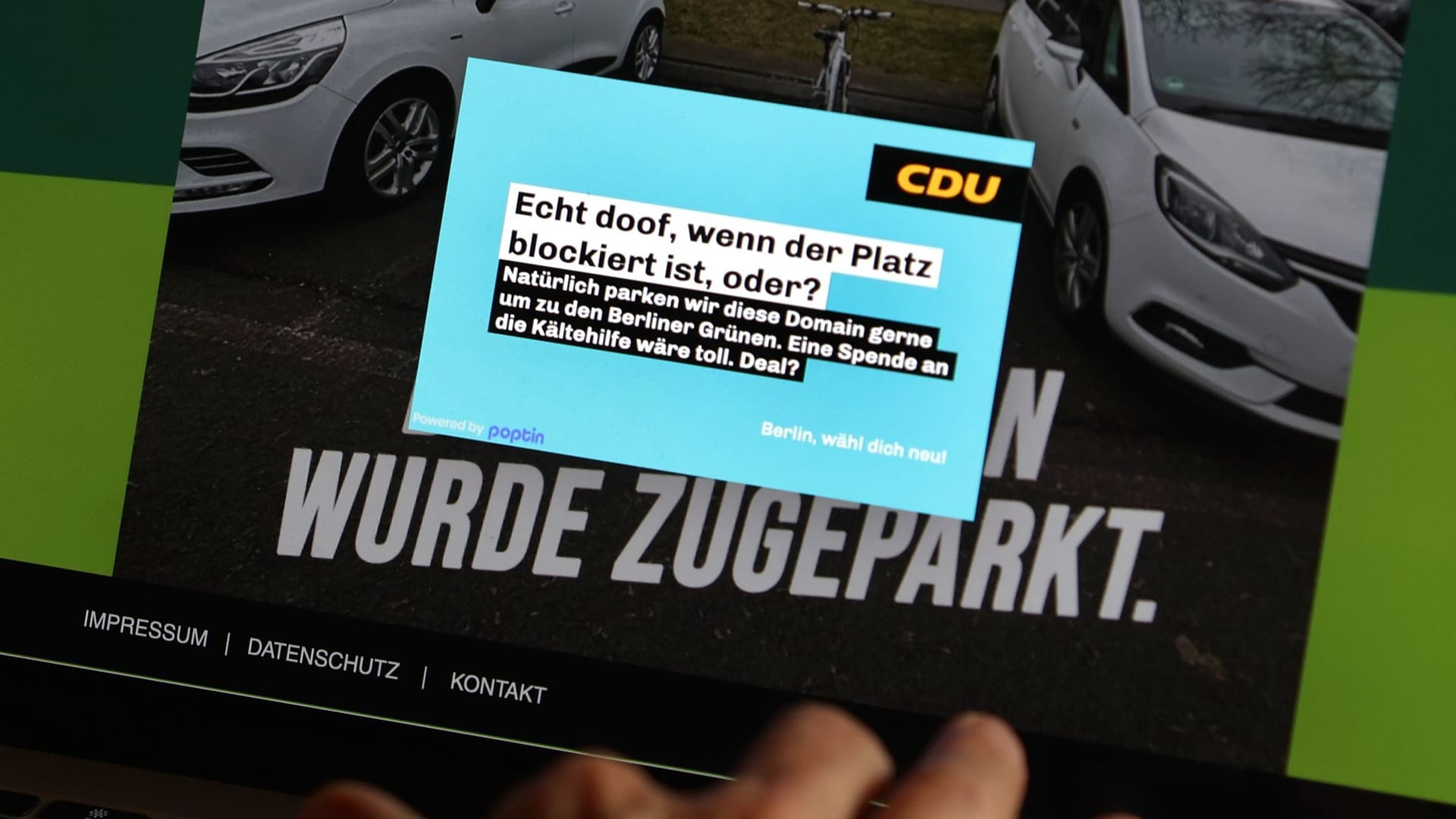CDU reserviert Grünen Domain