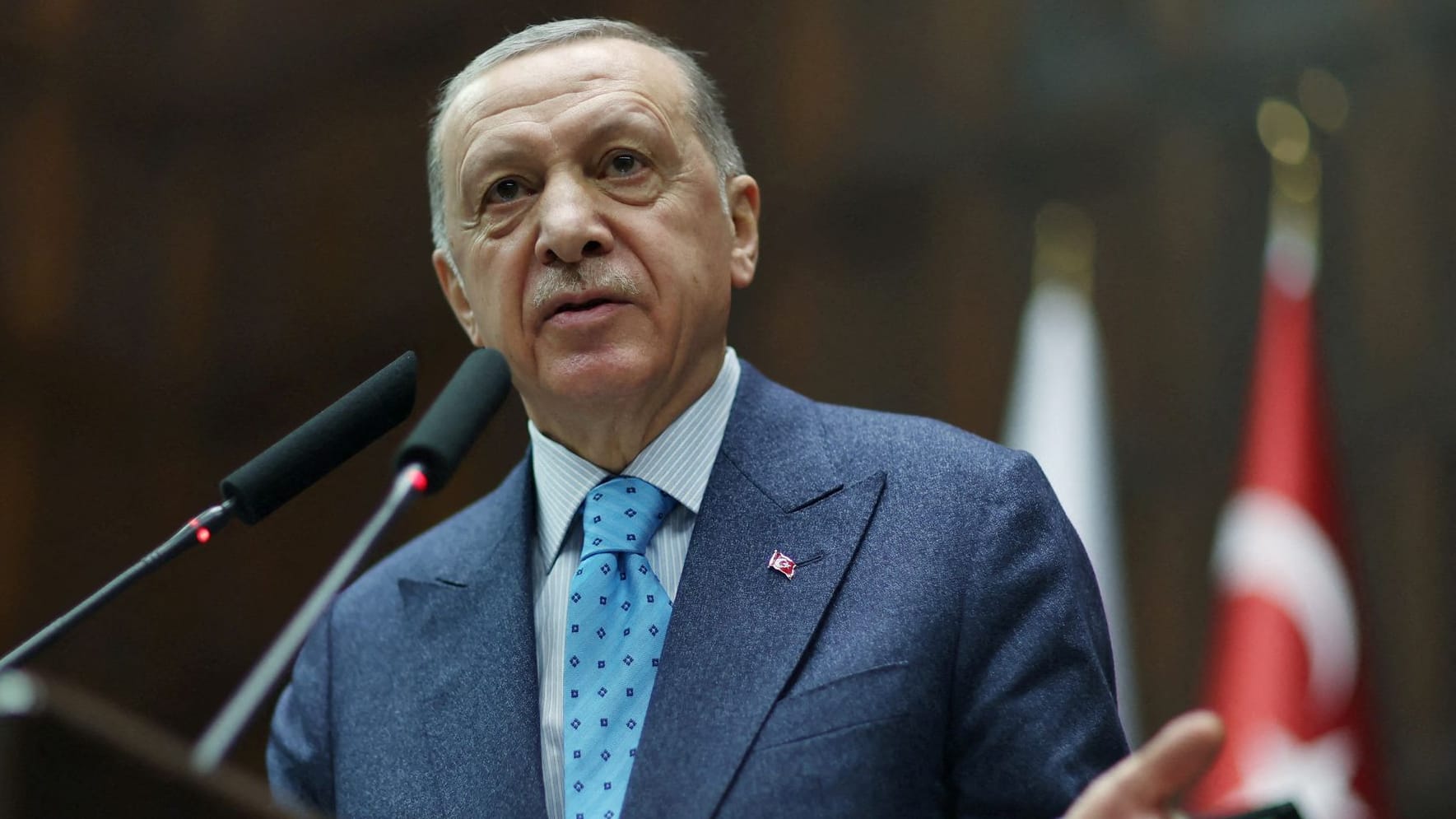 Recep Tayyip Erdoğan (Archivbild): "Wenn notwendig, können wir eine andere Antwort in Bezug auf Finnland geben".