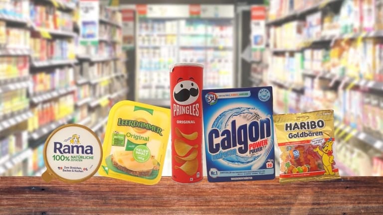 Die Kandidaten für die "Mogelpackung des Jahres 2022": Diesmal sind unter anderem "Rama"-Margarine und "Leerdammer"-Käse dabei.