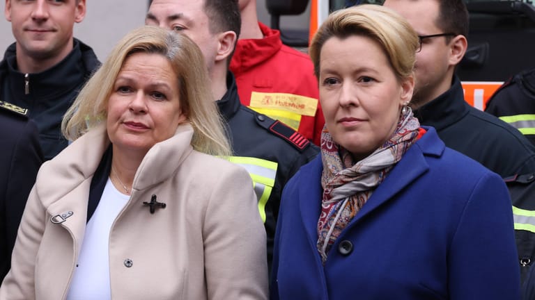 Nancy Faeser und Franziska Giffey: Die SPD-Politikerinnen haben ein gemeinsames Problem.
