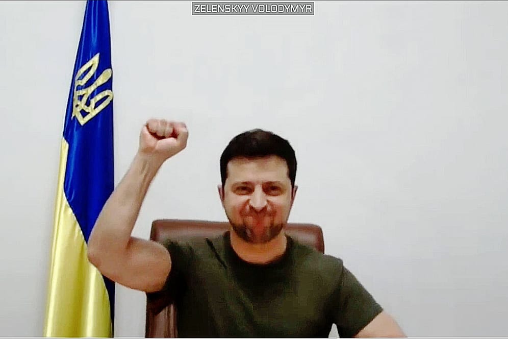 Wolodymyr Selenskyj kurz nach Kriegsausbruch (Archivbild): Er glaubt fest an einen Sieg in diesem Jahr.