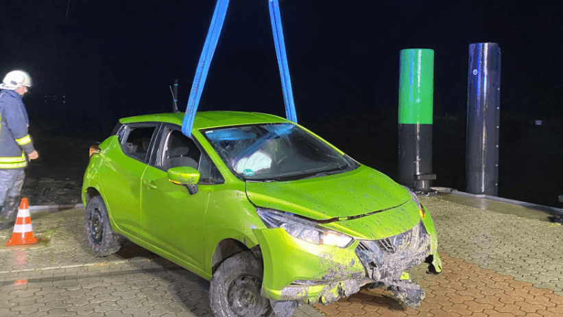 Am Haken: Wie es zum Unfall kam, ist unklar.