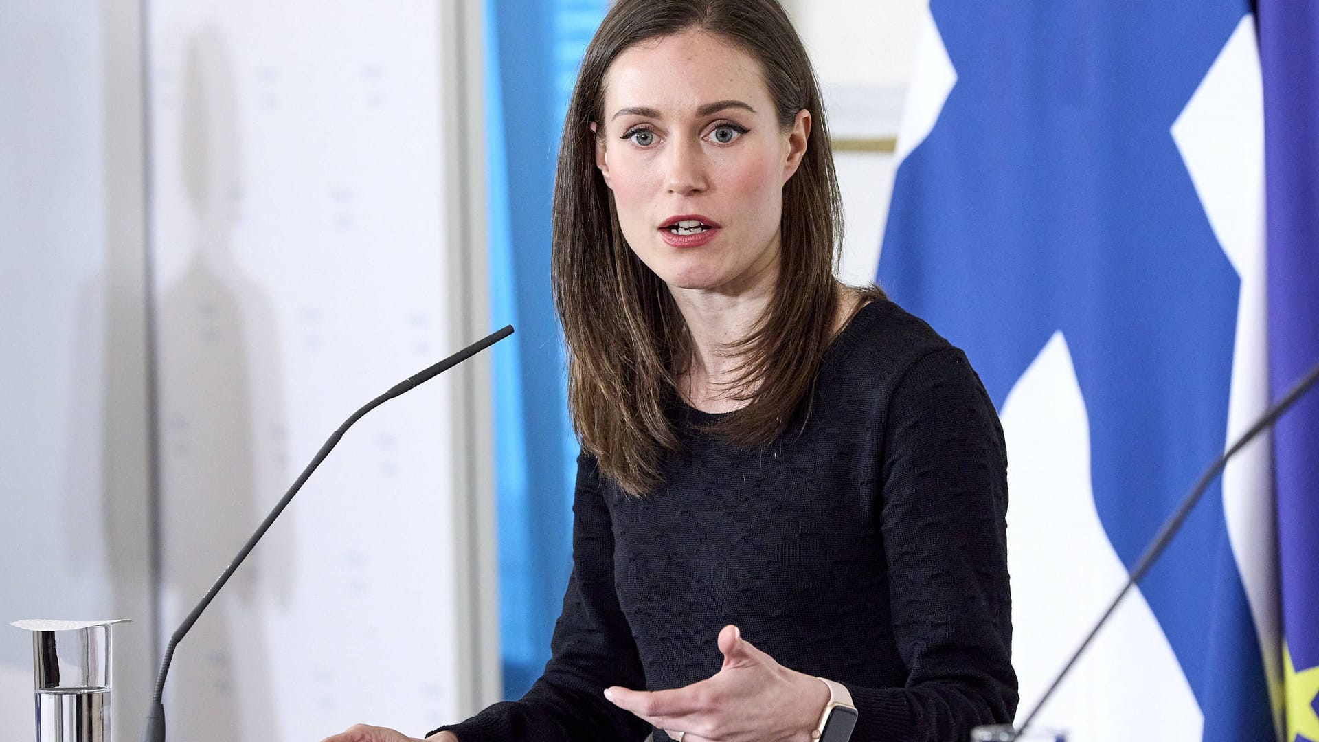Ministerpräsidentin Sanna Marin führt Finnland in die Nato. Quelle: imago images